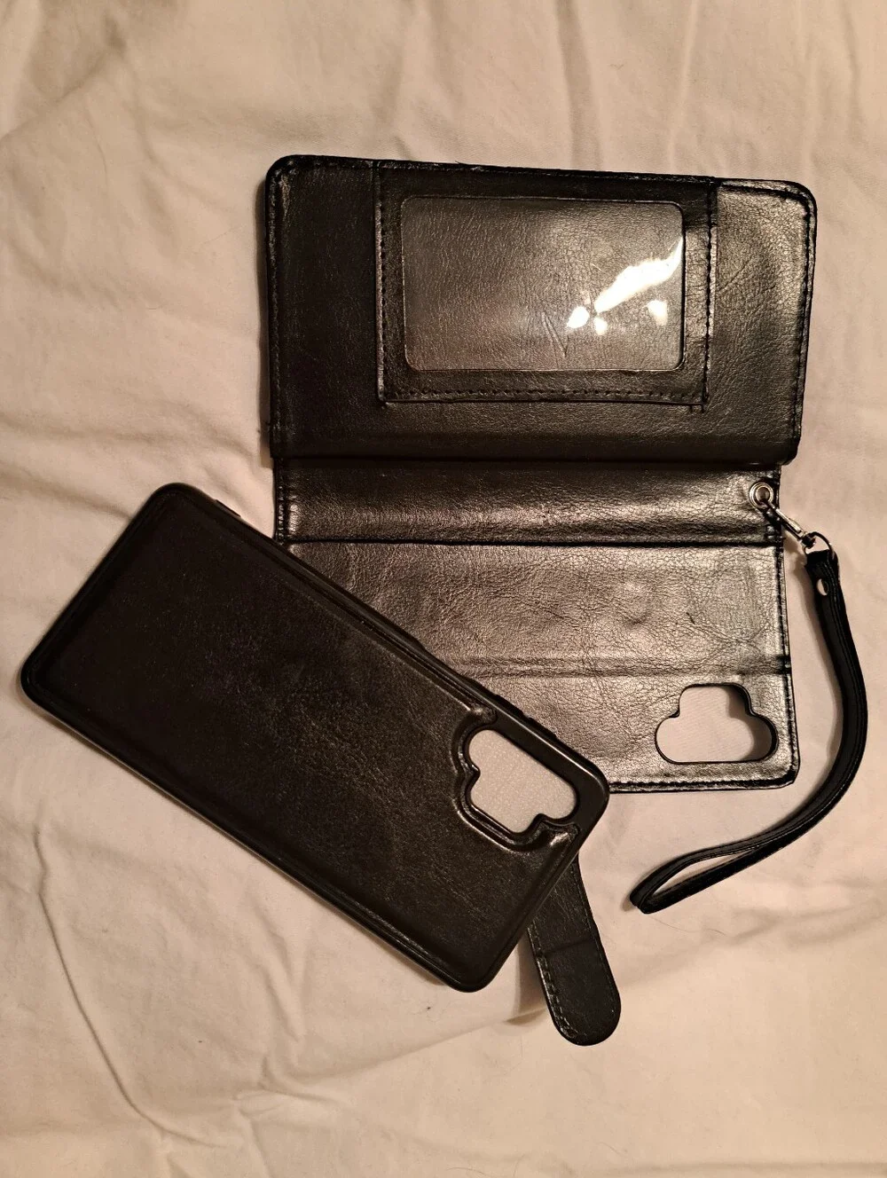 Classic Black Wristlet Wallet Phone Case - NEW - Samsung Galaxy A53